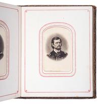 Patriotic album containing 24 engraved CDVs of Union generals. New York: Leavitt & Allen, 1862.