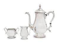 An American Silver Three-Piece Coffee Service