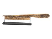 Alaskan Eskimo Carved Bone Halibut Club and Snow Knife