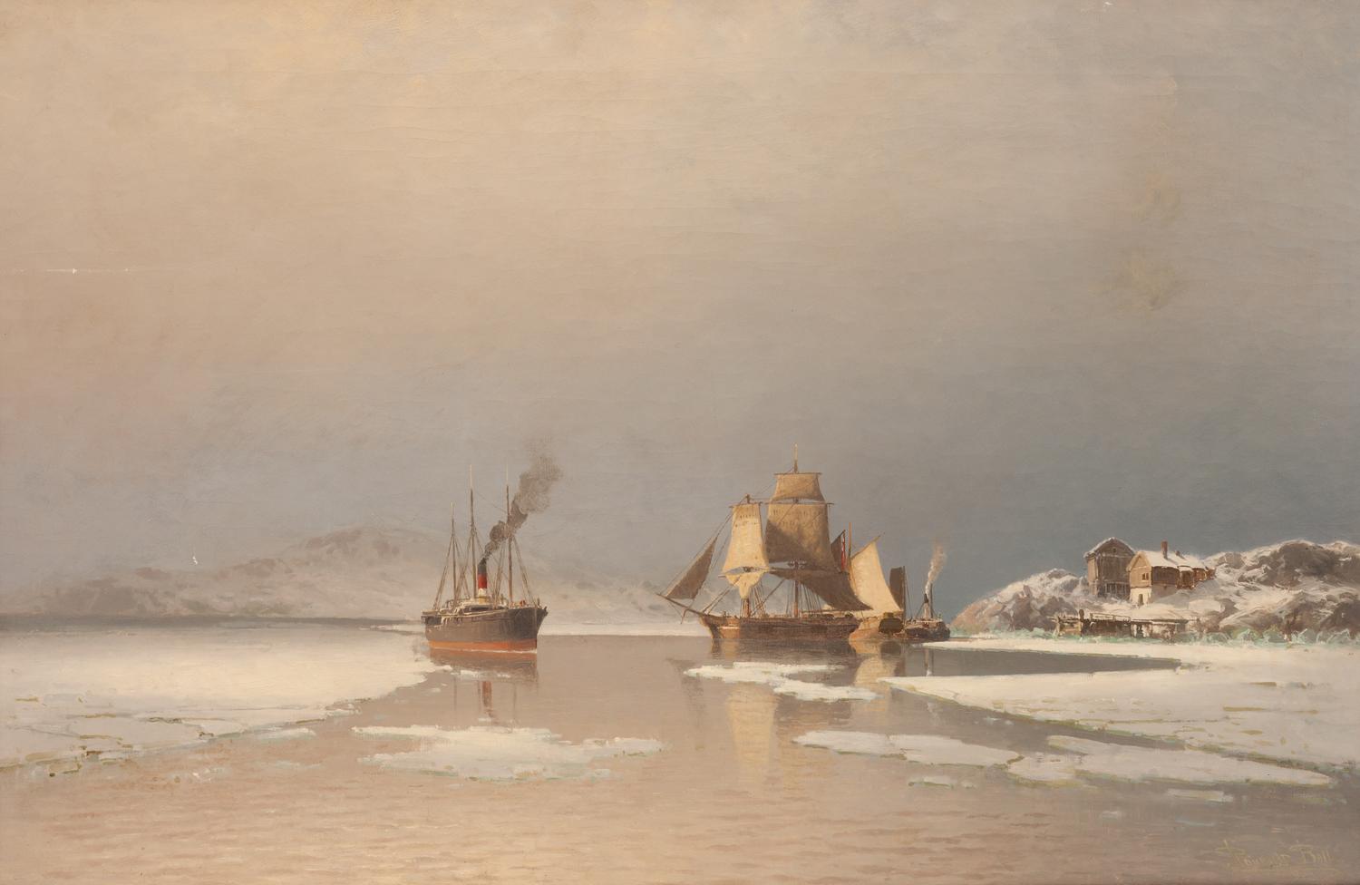 Norwegian Harbor Scene