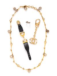 Four Gucci Items: One Necklace, One Bracelet, One Ring, One Key Chain, 1970-80s