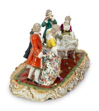 An Italian Capodimonte Polychrome and Gilt Painted Porcelain Figural Group — 19TH CENTURY