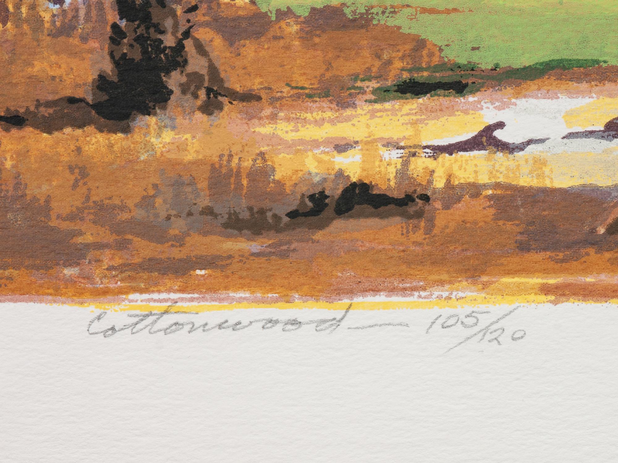 Five Works: Day Begins , edition 39/120; Cottonwood , edition 105/120; Rio Colorado , edition 75/120; Alders , edition 13/150; The Red Butte , edition 19/40