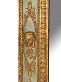 An Italian Neoclassical Painted and Parcel Gilt Mirror