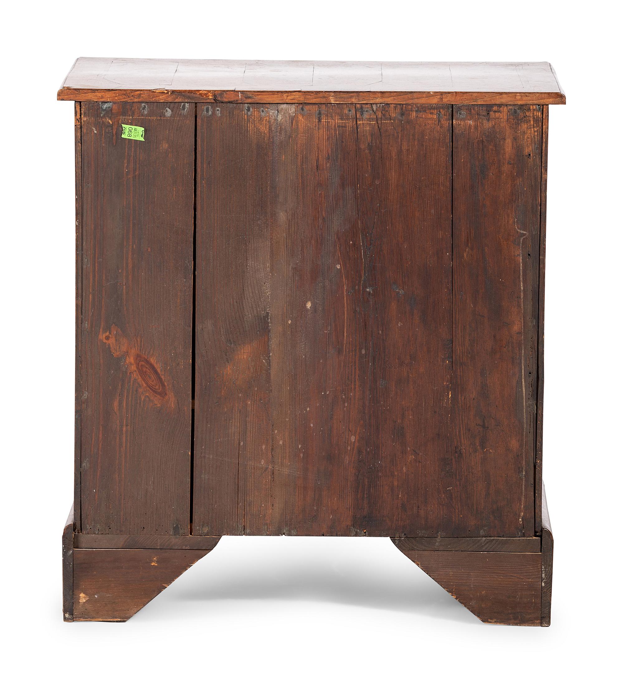 A George III Figured Walnut Bachelor's Chest