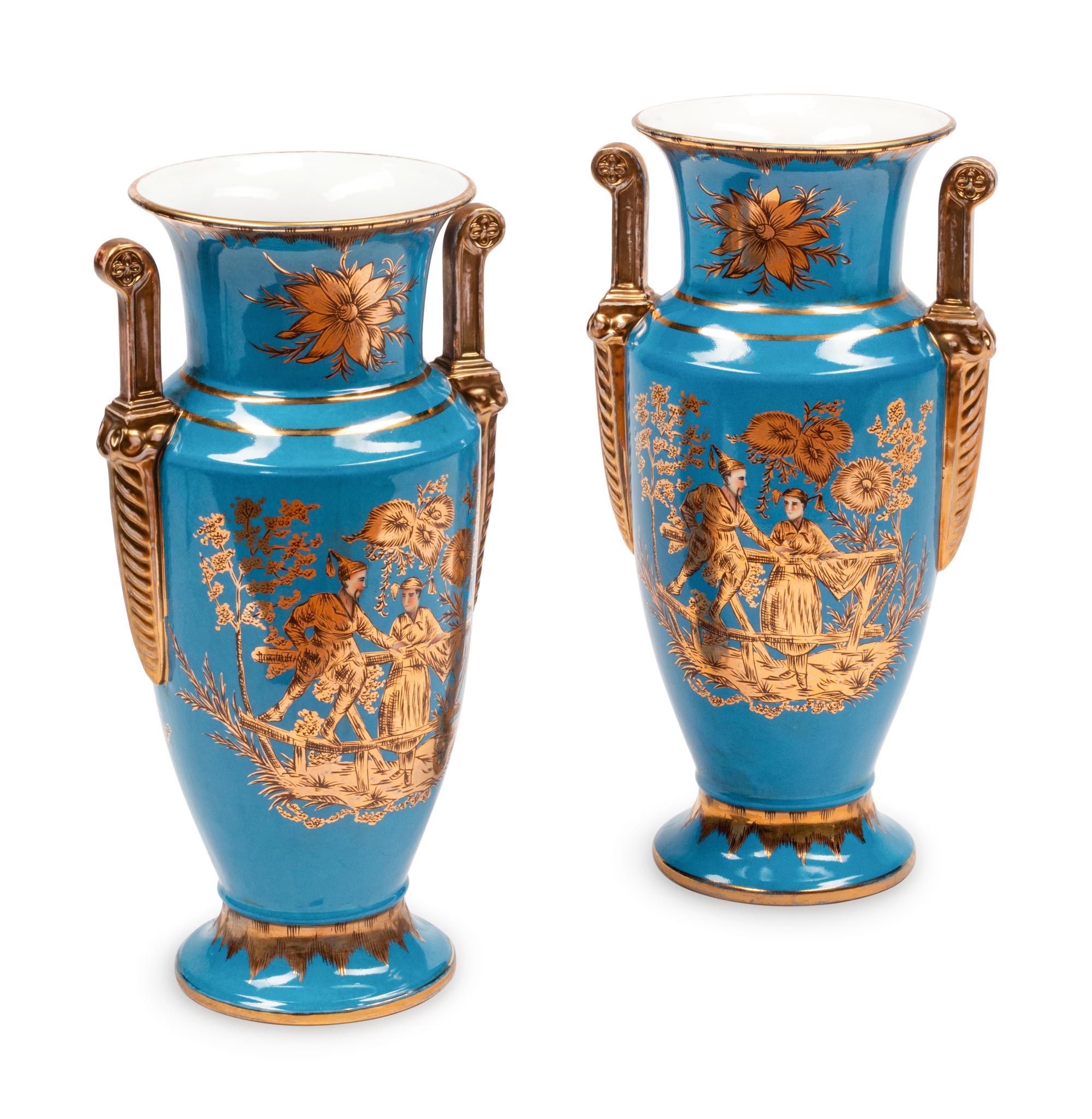 A Pair of Paris Porcelain Vases