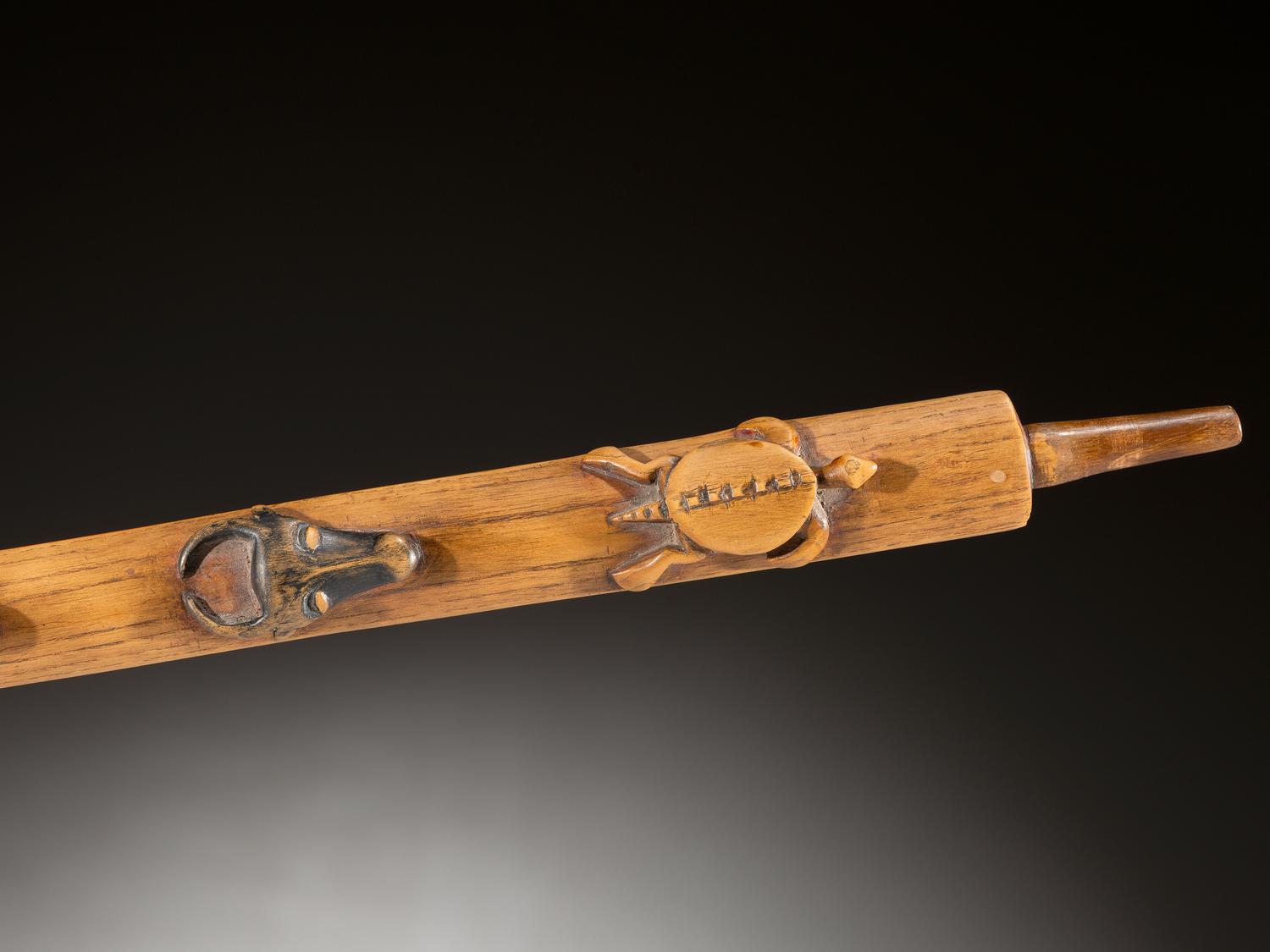 Standing Rock Figural Pipe with Catlinite Bowl