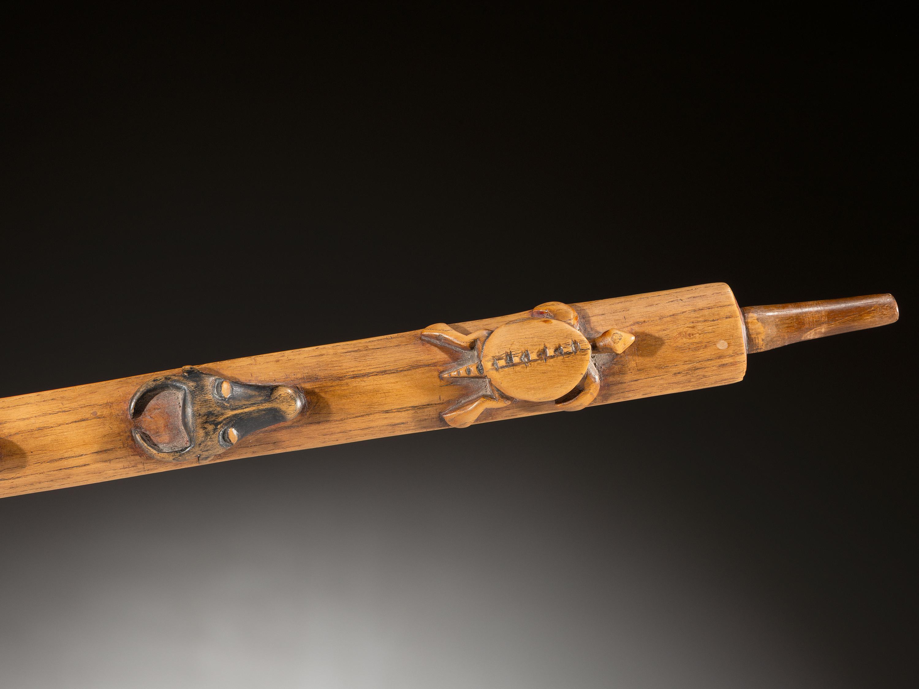 Standing Rock Figural Pipe with Catlinite Bowl