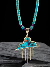 Inlaid 18K Gold Storm Cloud Necklace
