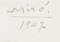 One Plate (from the Prints of Joan Miro )