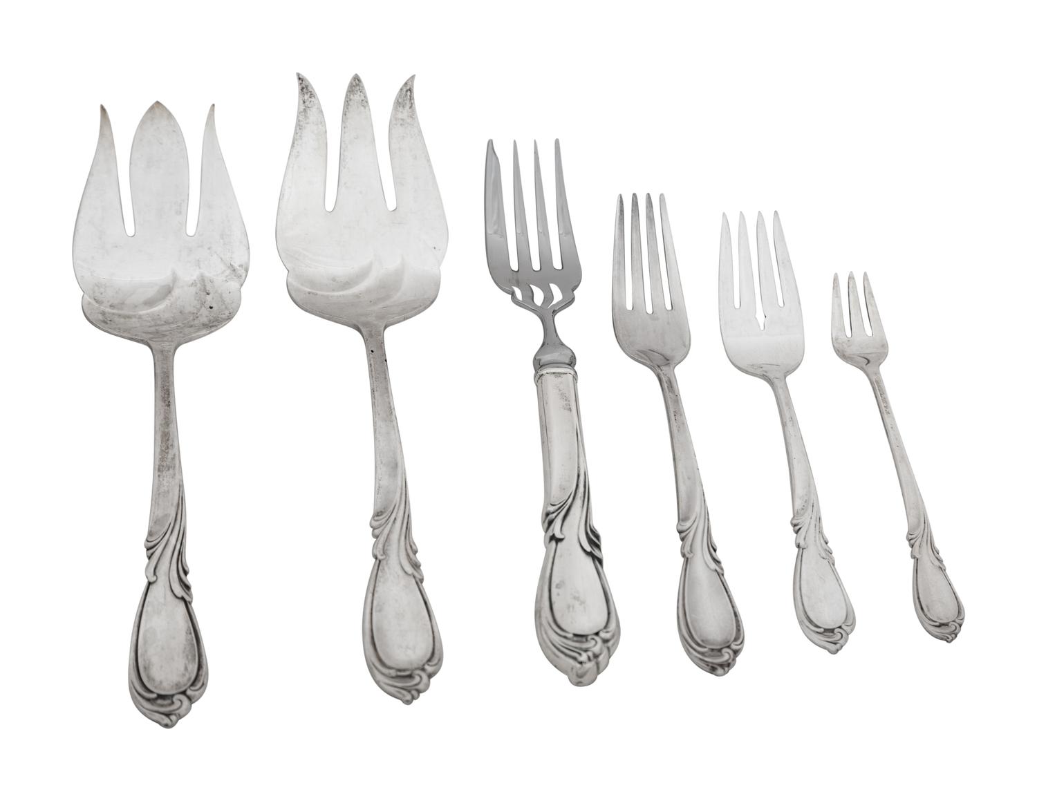 An American Silver Flatware Service