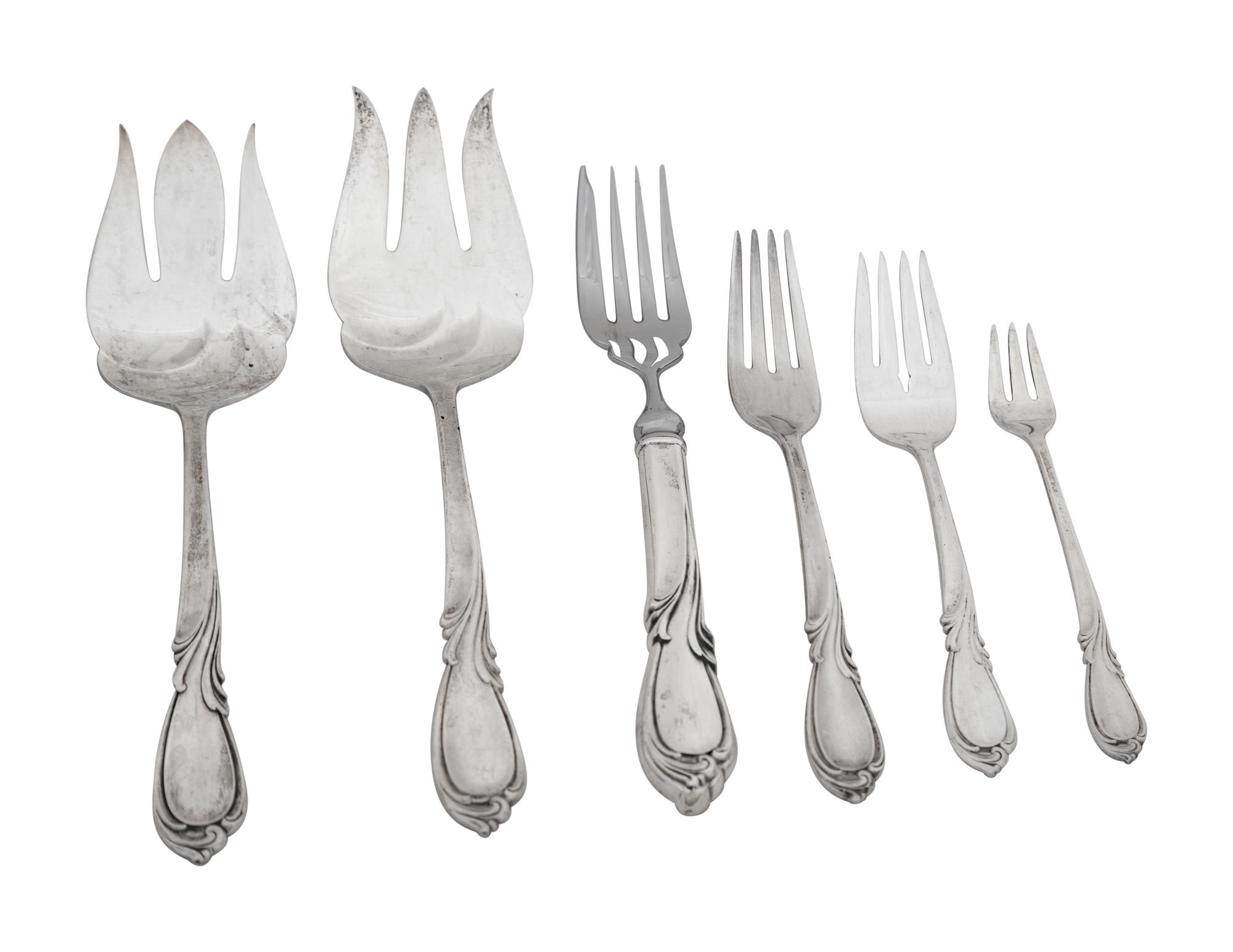 An American Silver Flatware Service