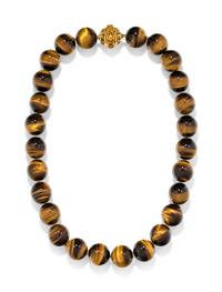 DAVID YURMAN, TIGER'S EYE BEAD NECKLACE