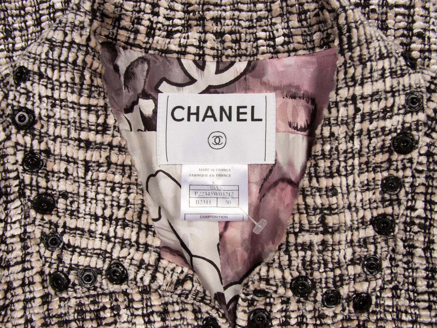 Chanel, Long Tweed Jacket with Snaps