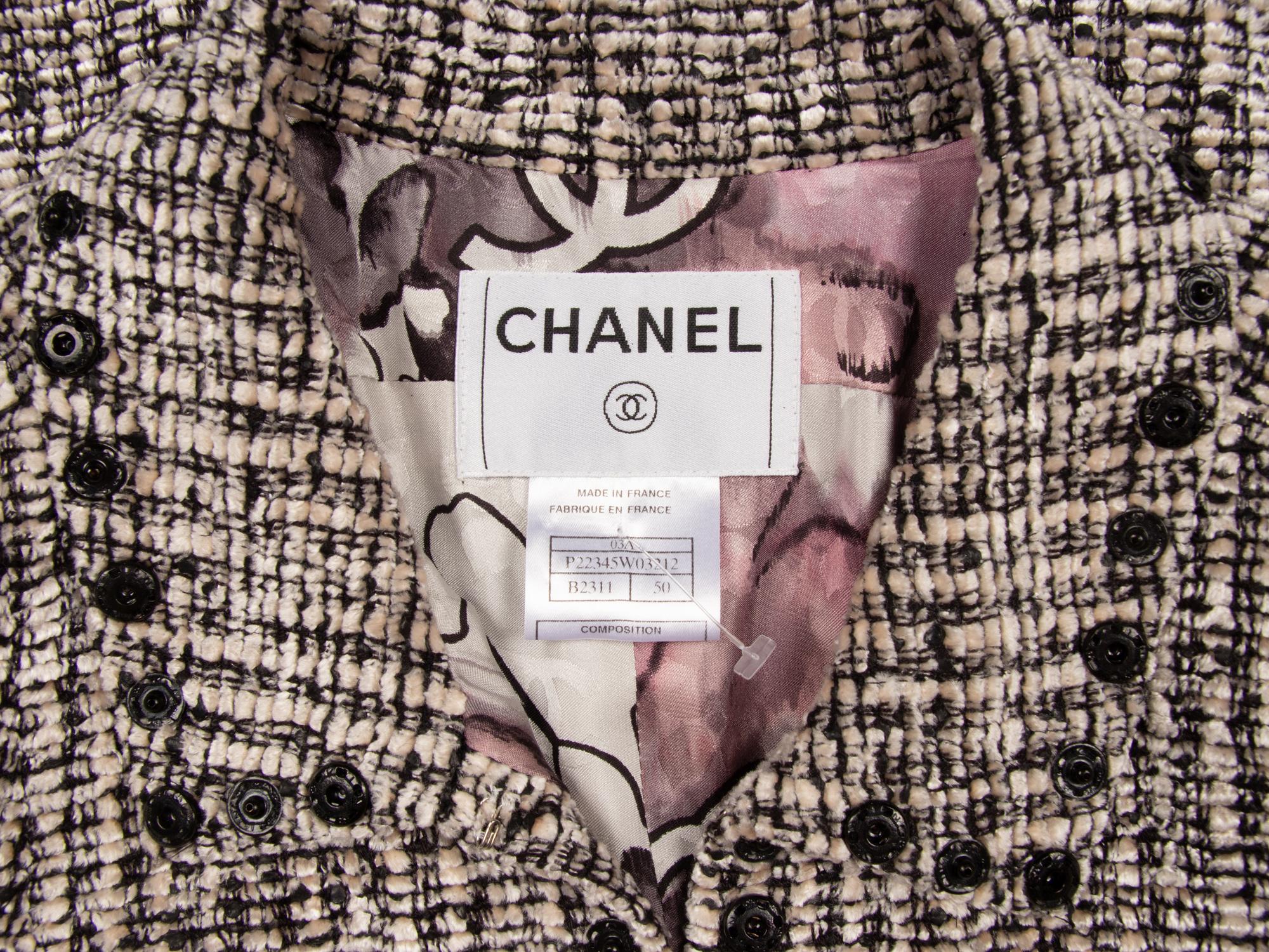 Chanel, Long Tweed Jacket with Snaps