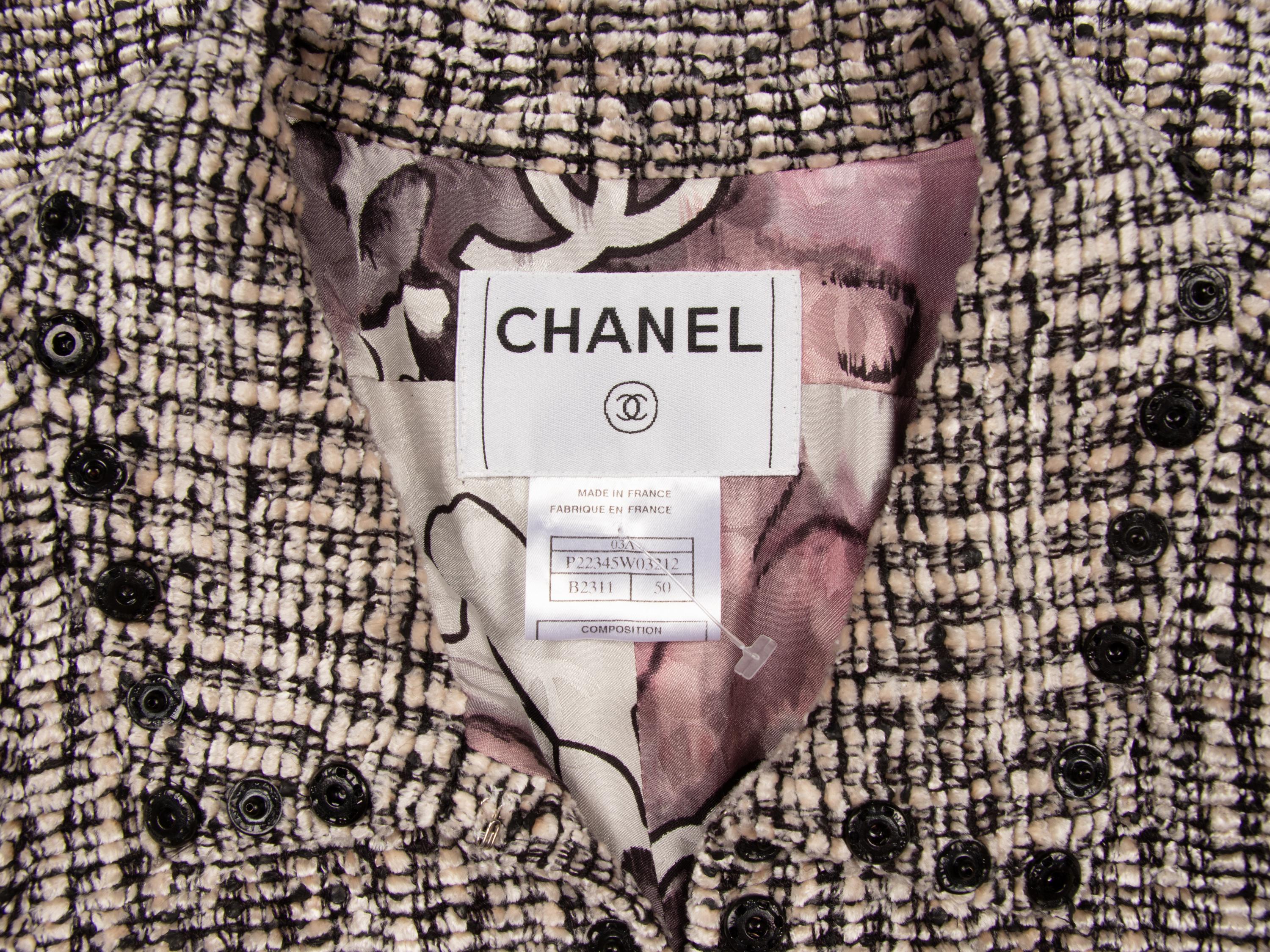Chanel, Long Tweed Jacket with Snaps
