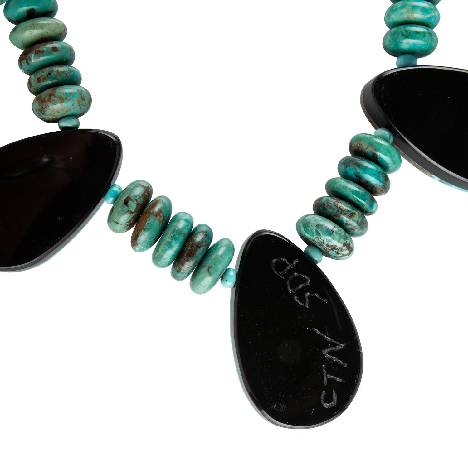 Kewa Turquoise Necklace, with Mosaic Inlay Accents