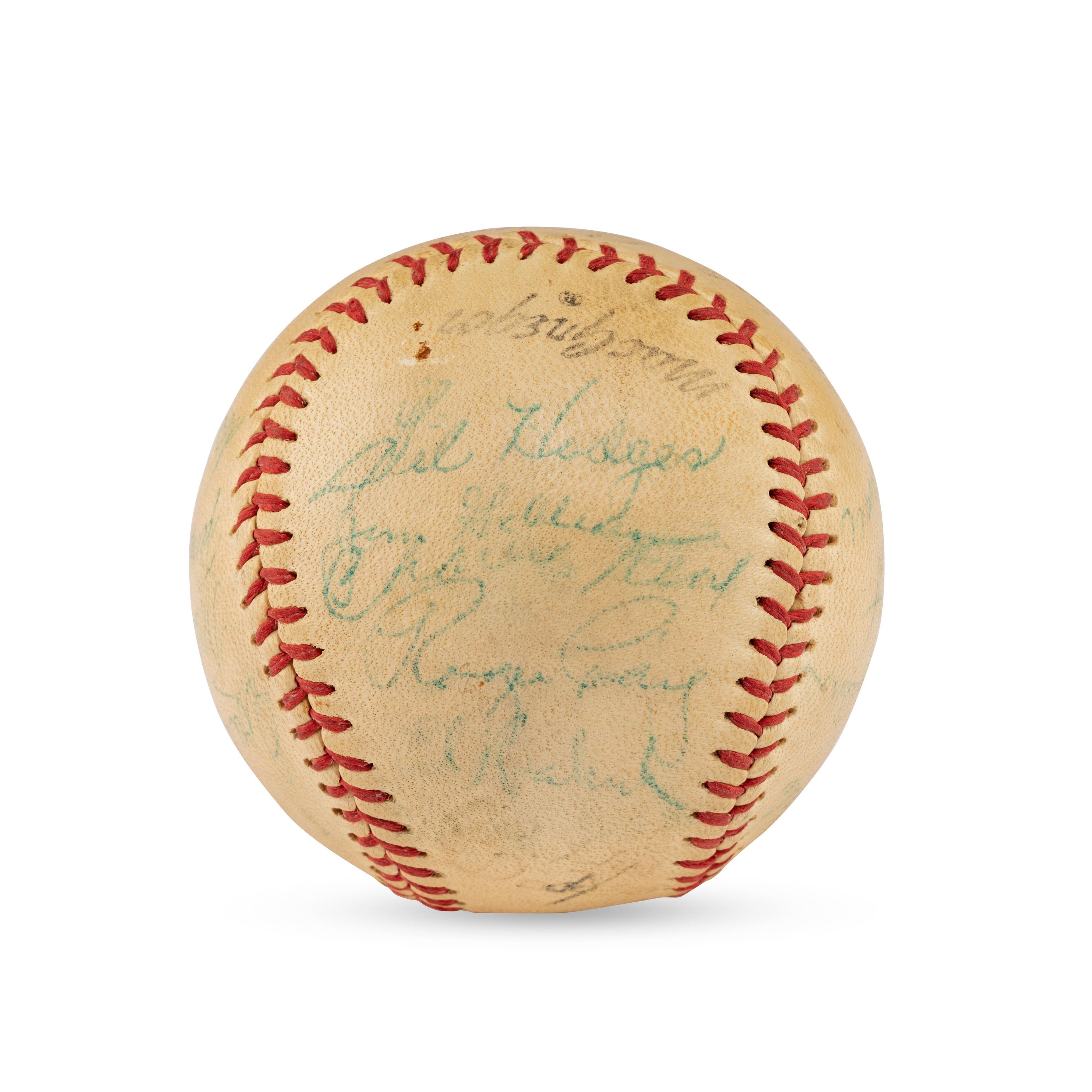 A 1957 Brooklyn Dodgers Team Signed Autograph Baseball (Beckett Authentication Services Letter of Authenticity)