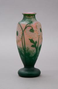 A Daum Cameo Glass Vase, Height 5 3/4 inches.
