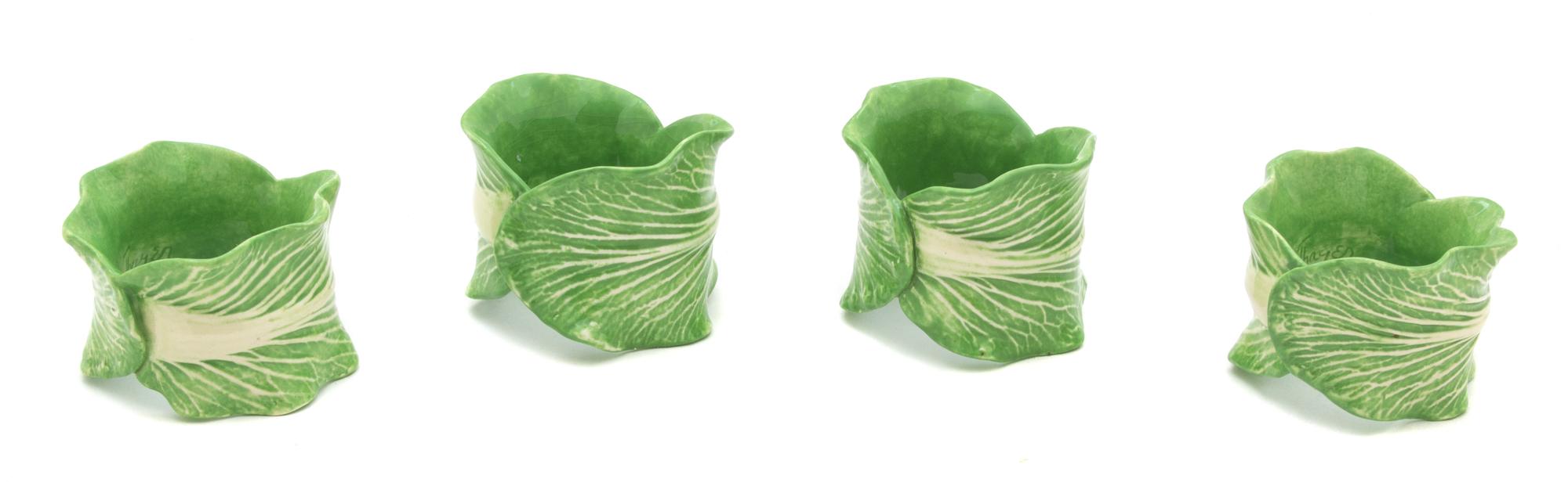 Twelve Dodie Thayer Lettuce Ware Napkin Rings Diameter 2 1/4 inches. — 20TH CENTURY