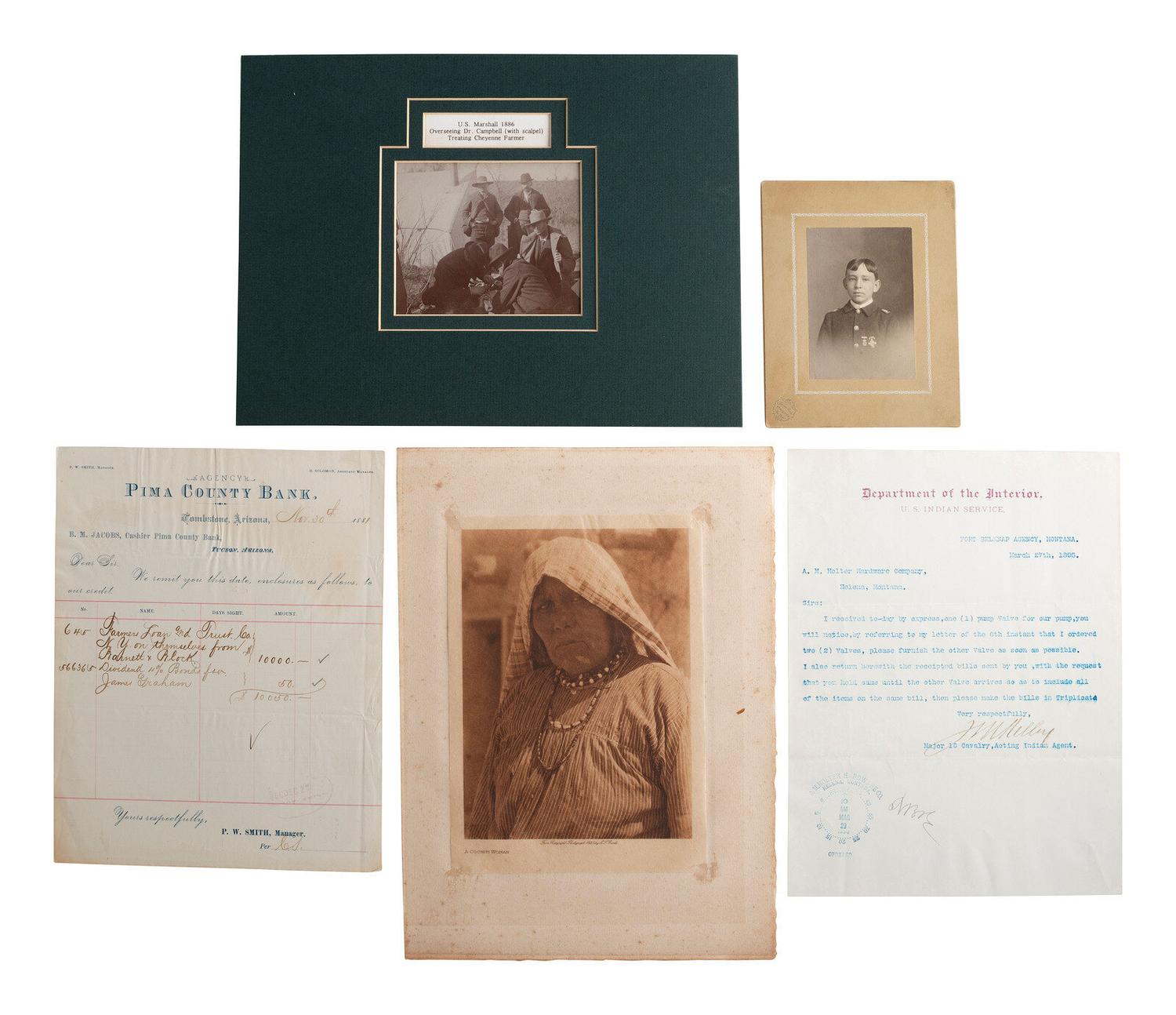 [NATIVE AMERICANS]. Photographs, prints, and manuscripts involving Native Americans.