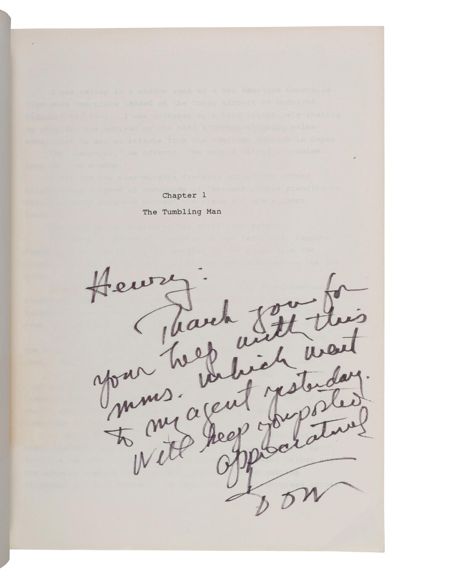[WORLD WAR II]. LANPHIER, Jr. Col. Thomas G. (1915-1987). "At All Costs Reach and Destroy." Autographed typescript detailing experiences of the "ace" credited with shooting down the plane of Admiral Isoroku Yamamoto.
