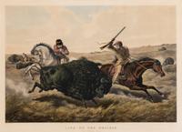 Currier and Ives, publishers -- After Arthur F. Tait Life on the Prairie: The Buffalo Hunt , 1862. (G.3796)