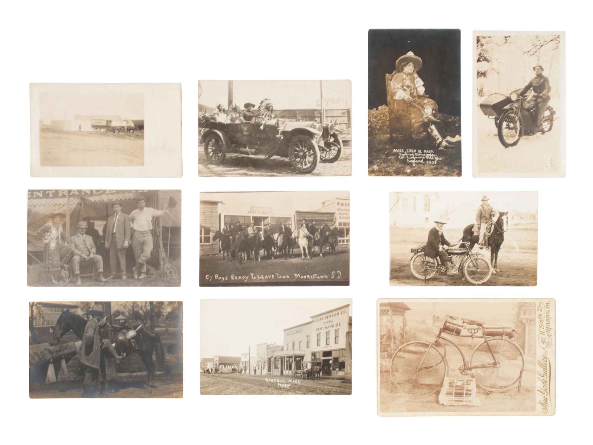 [WESTERN AMERICANA]. A collection of photographs incl. RPPCs featuring western scenes and more.