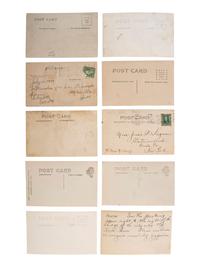 [EARLY PHOTOGRAPHY]. A group of 42 real photo postcards of cityscapes, town activities and disasters, parades, circuses, and fairs, highlighted by view of a child labor protest, an elephant parade, and bronco busting.