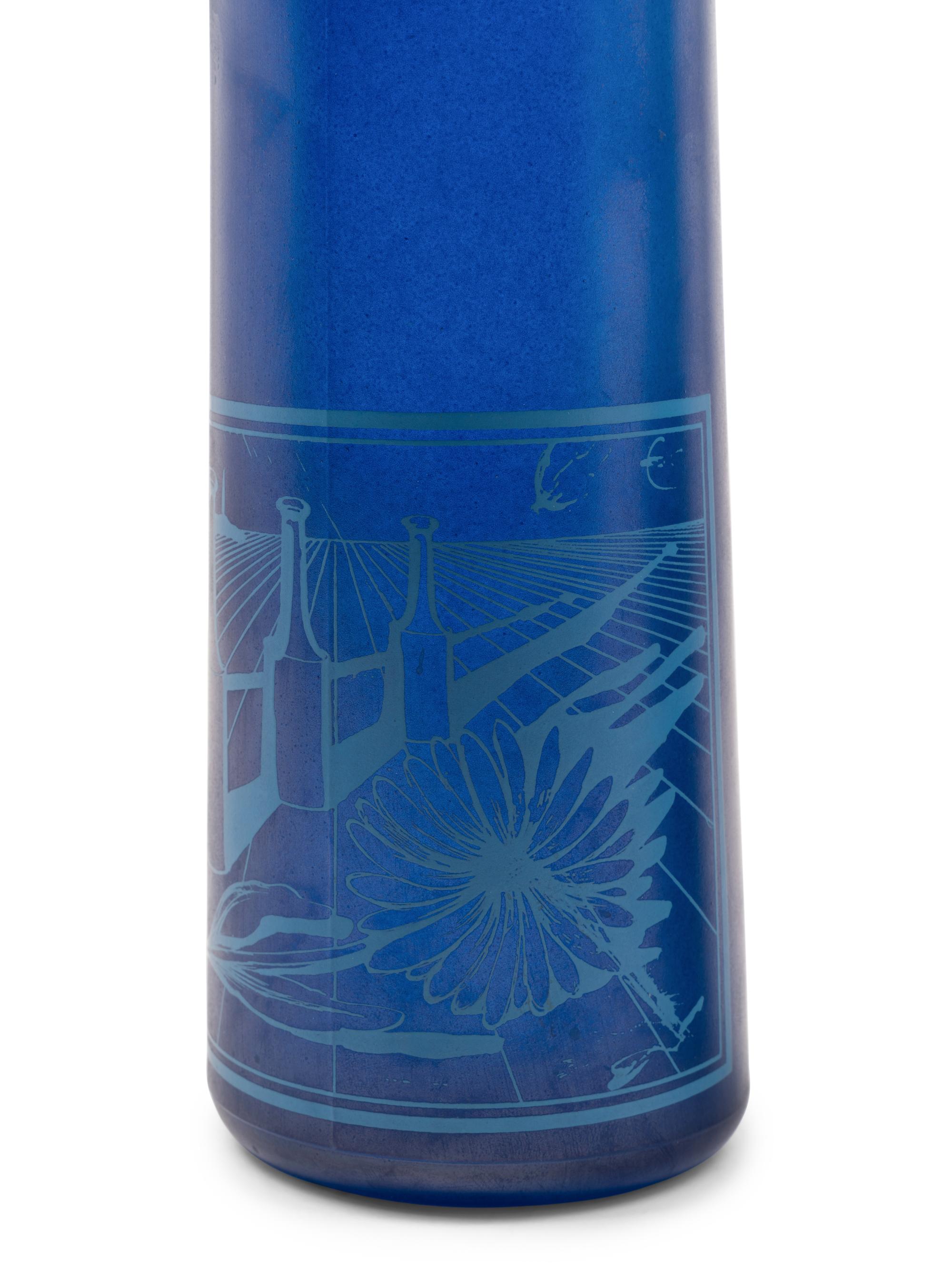 Pair of glass bottles designed by Salvador Dalí for Rosso Antico, Ltd., 1970-72