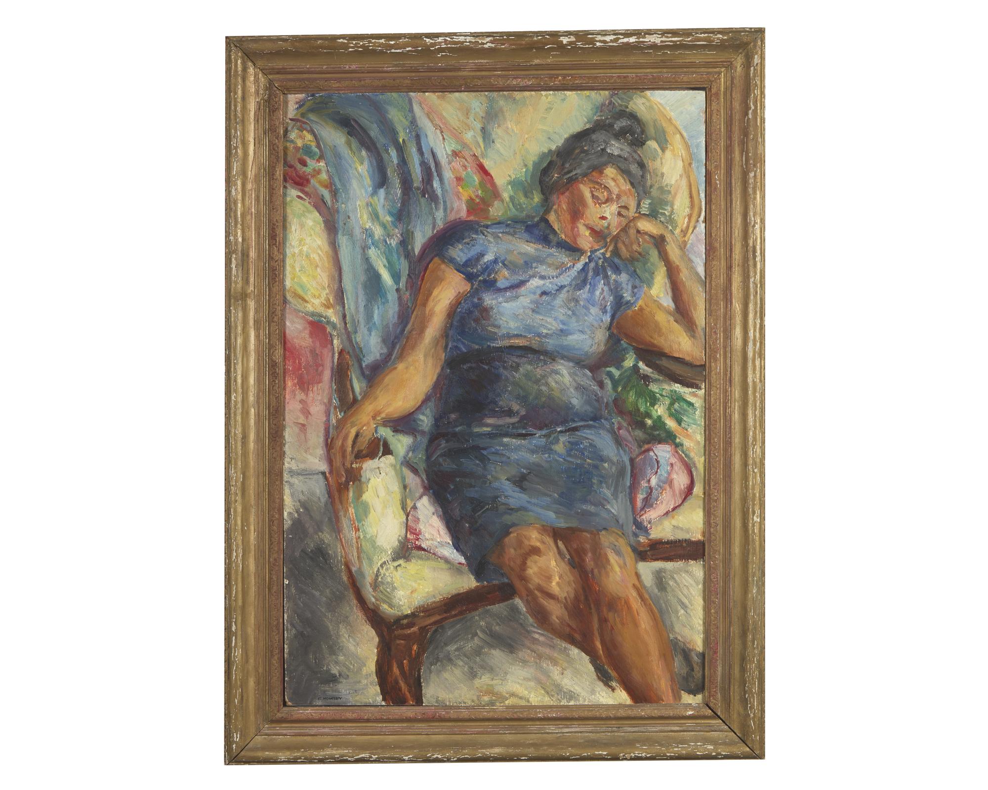 Portrait in Blue ; together with Lounging Nude (Two Works)