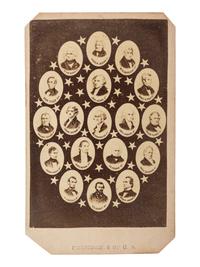 [POLITICS]. A group of 8 CDVs featuring George Washington.
