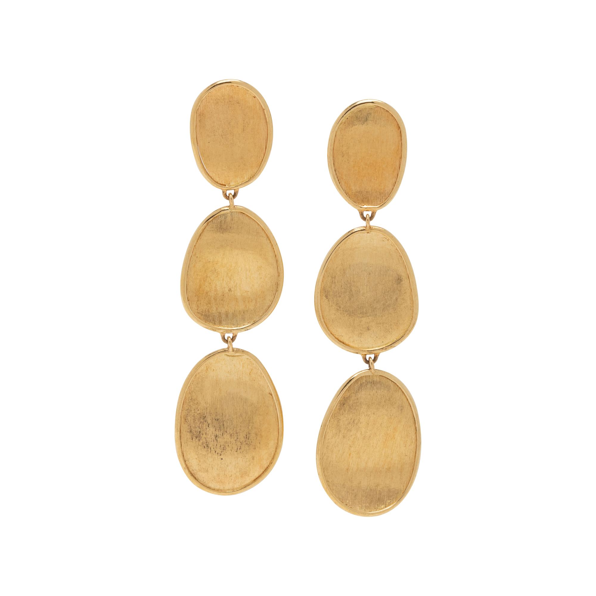 MARCO BICEGO, YELLOW GOLD 'LUNARIA' EARRINGS