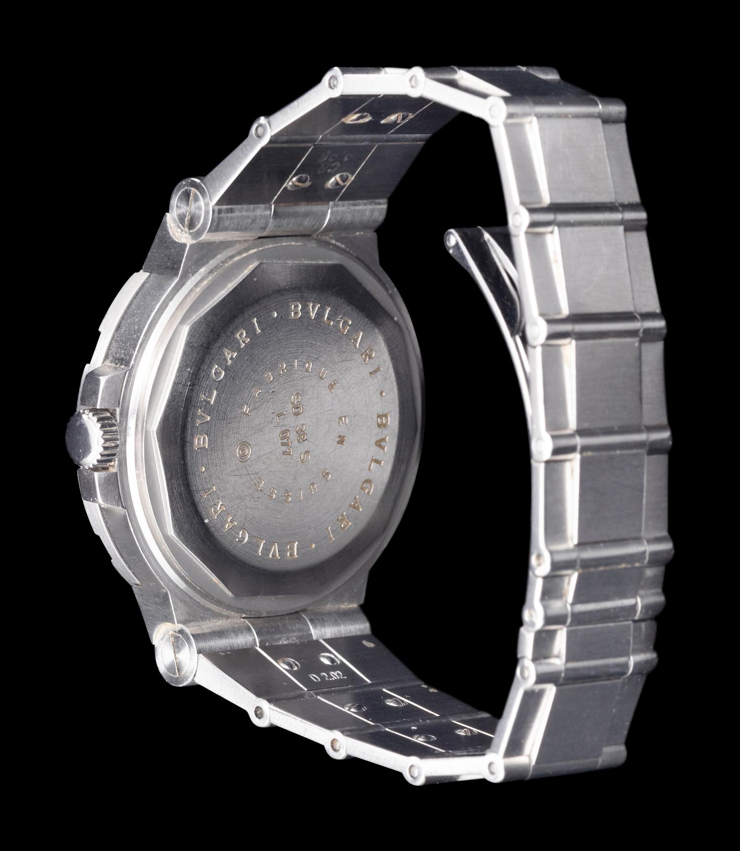 BULGARI, STAINLESS STEEL 'DIAGONO SCUBA' WATCH