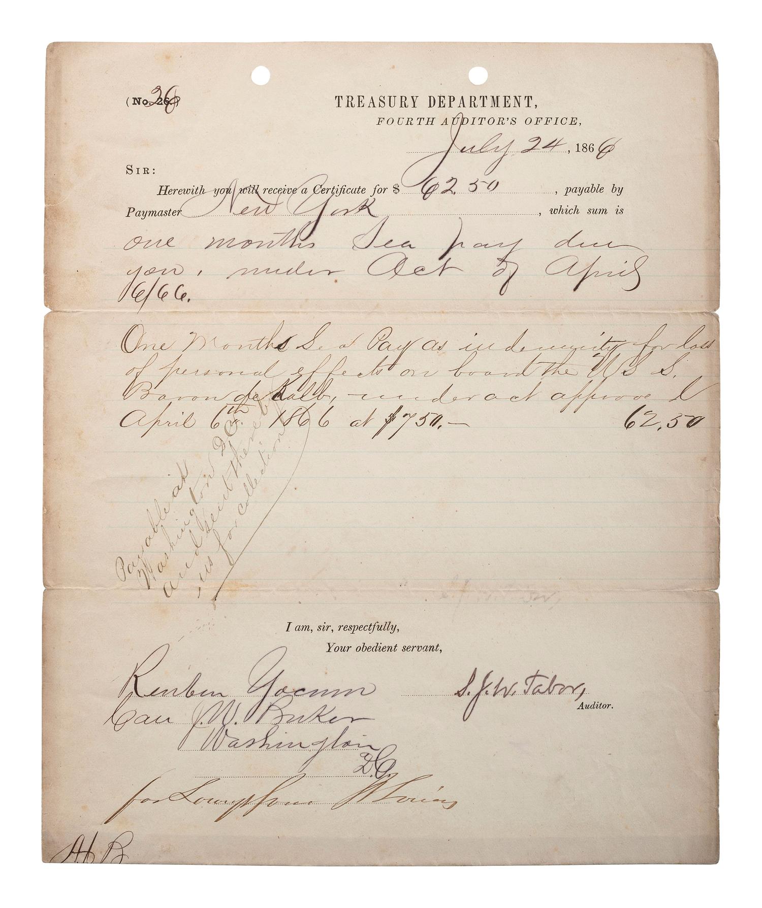 [SLAVERY & ABOLITION] -- [COCKRAN, Francis S. (1814-1886)]. Archive of letters to Maryland abolitionist and Underground Railroad supporter, comprising: