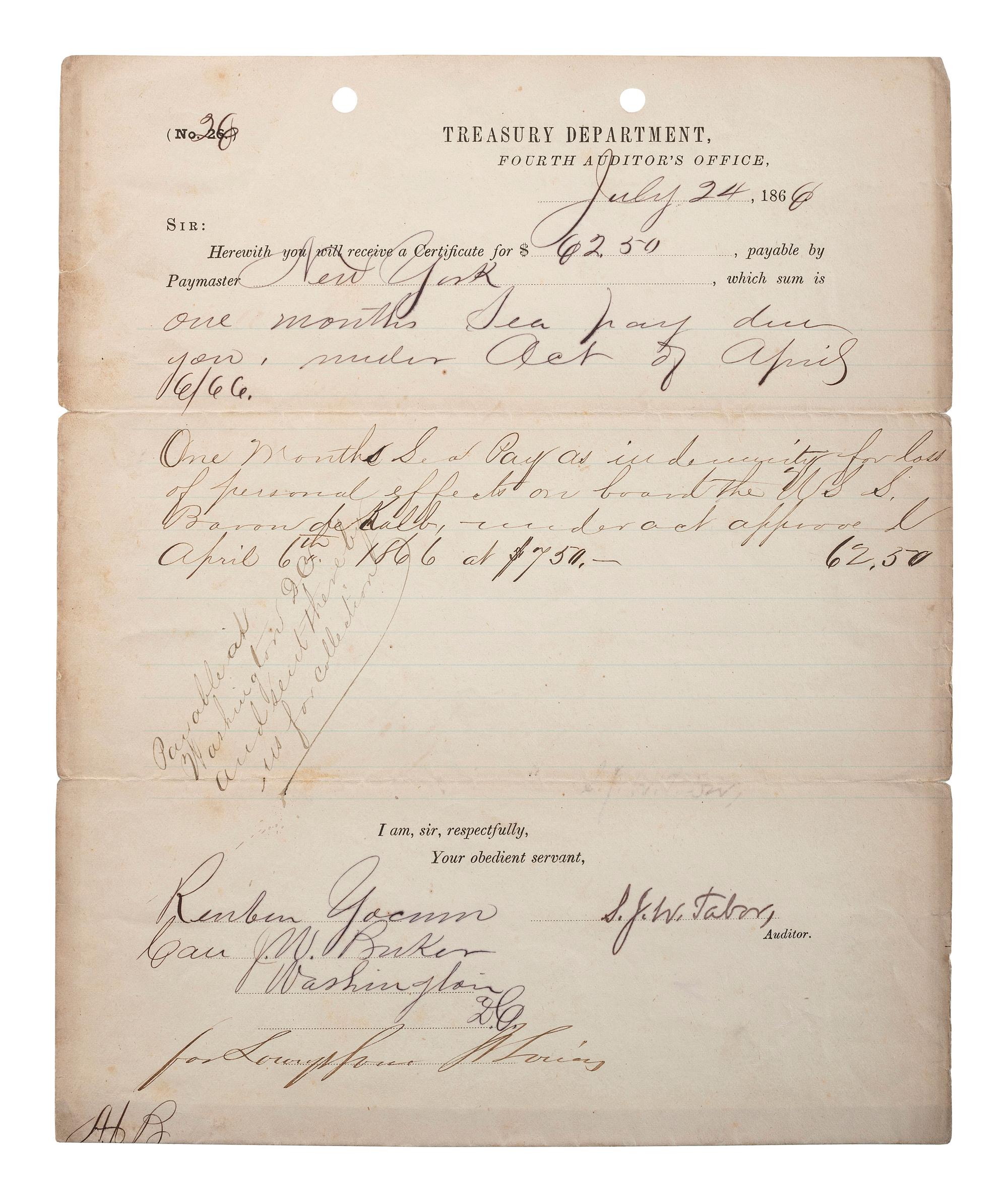 [SLAVERY & ABOLITION] -- [COCKRAN, Francis S. (1814-1886)]. Archive of letters to Maryland abolitionist and Underground Railroad supporter, comprising: