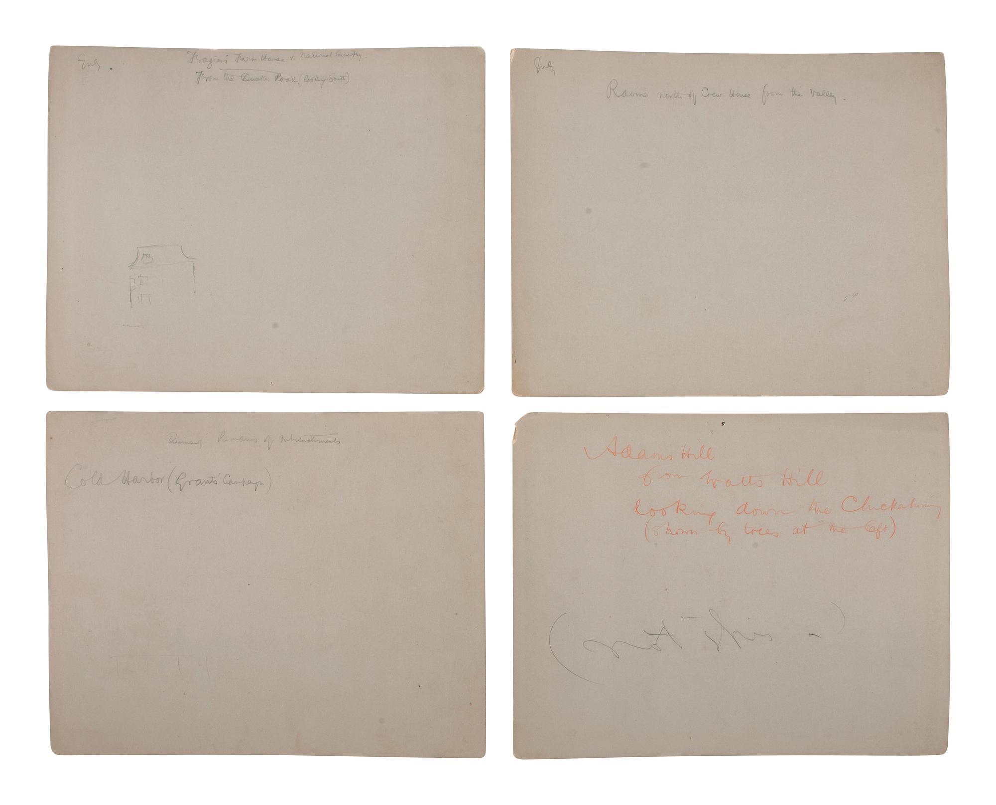 [CIVIL WAR]. 19 albumen photographs of various Civil War battlefields, particularly Chickamauga. Ca 1880s.