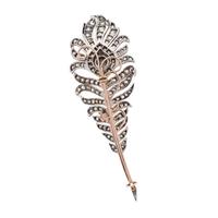 DIAMOND FEATHER BROOCH