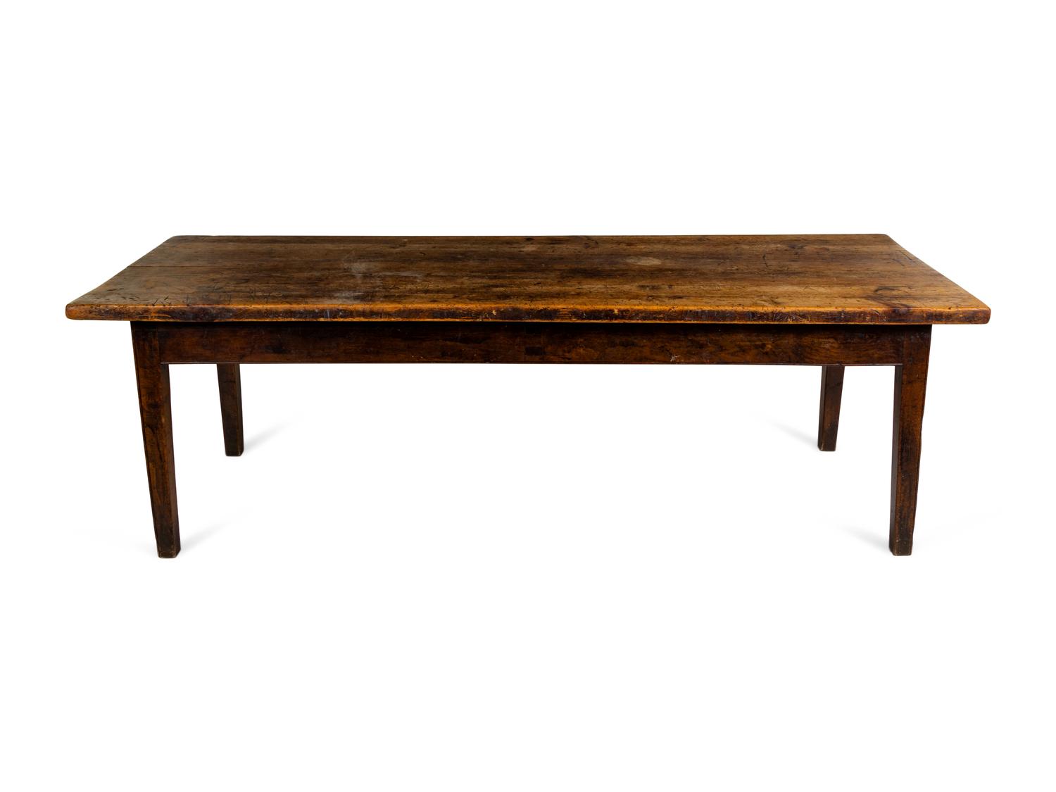 An English Walnut Farm Table