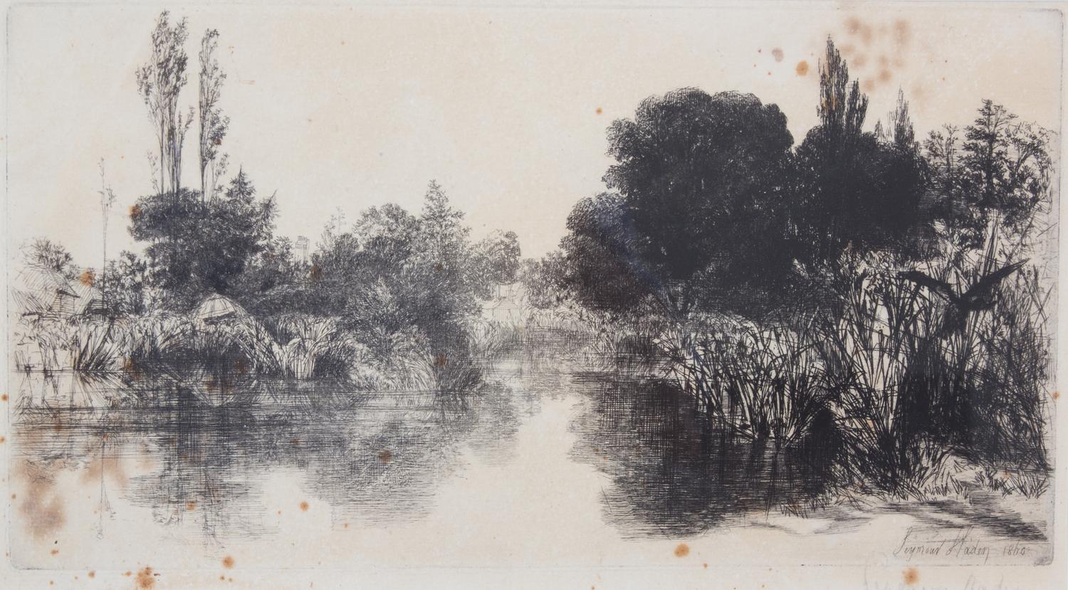 A Collection of Four Etchings Largest plate 9 x 13 inches.