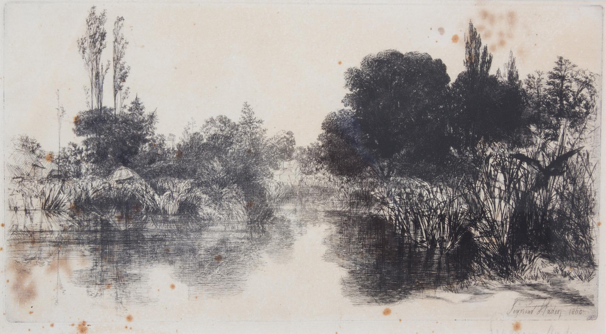 A Collection of Four Etchings Largest plate 9 x 13 inches.