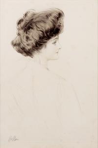 A pair of prints ( Madame de Saint-Sauveur, de profil; La femme au grand chapeau )