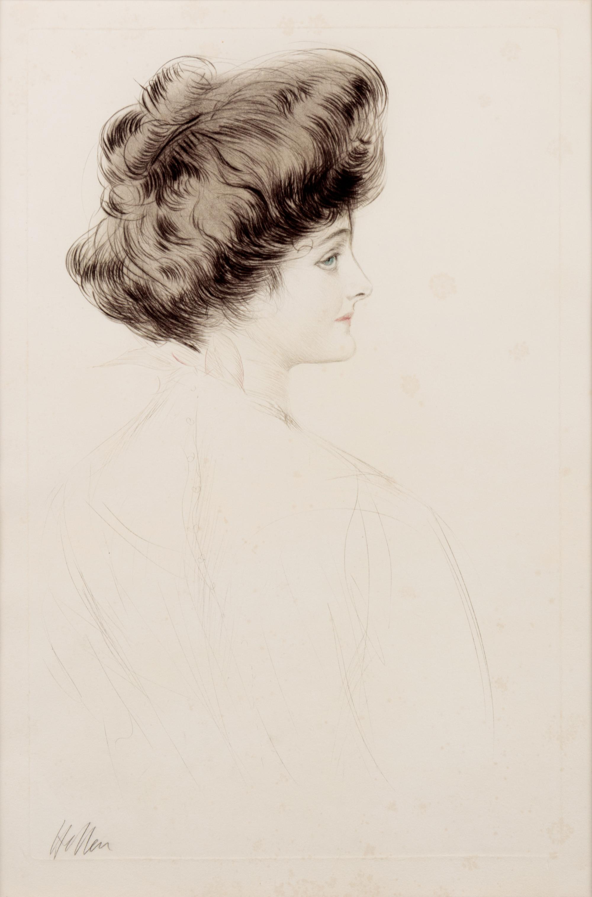 A pair of prints ( Madame de Saint-Sauveur, de profil; La femme au grand chapeau )