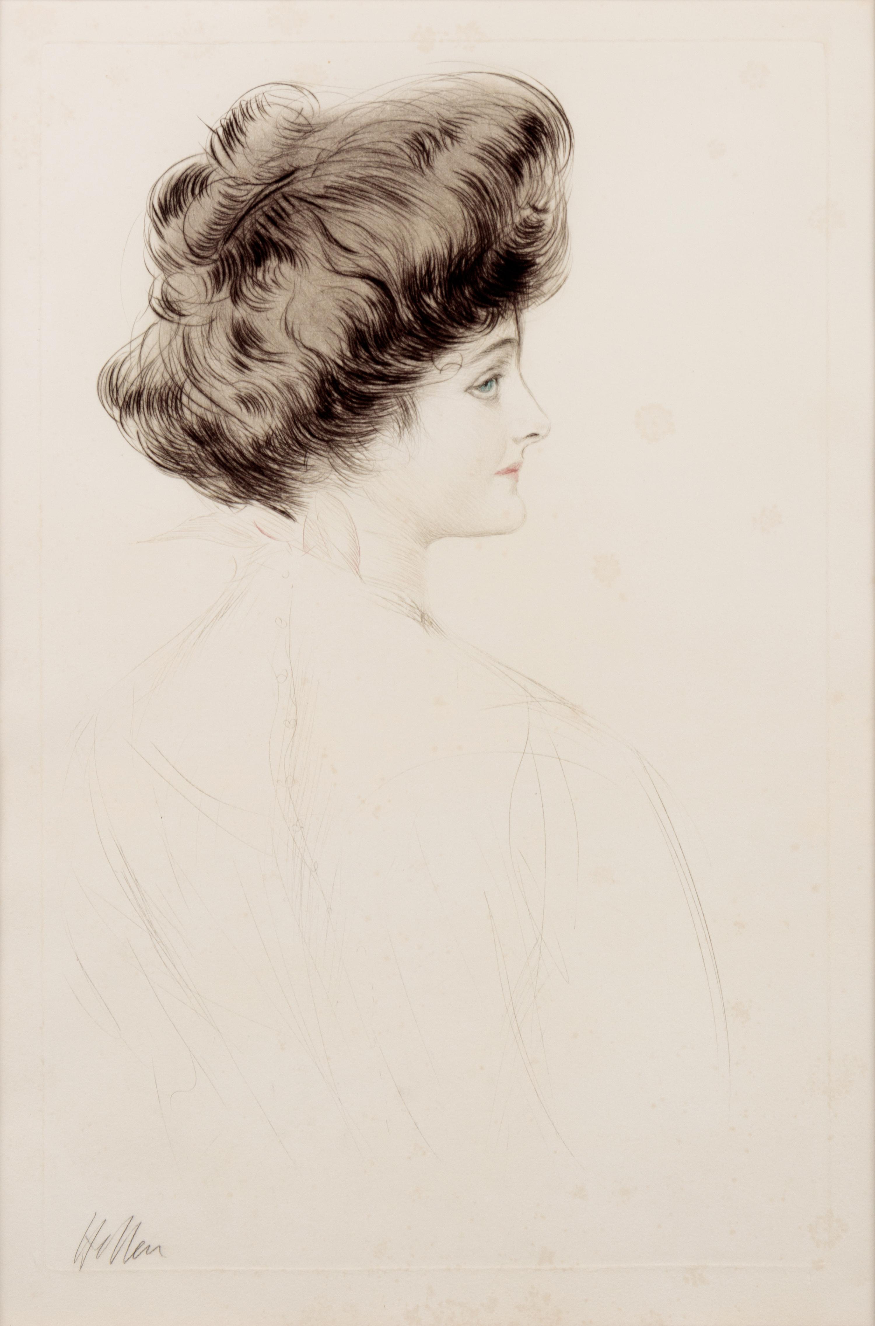 A pair of prints ( Madame de Saint-Sauveur, de profil; La femme au grand chapeau )