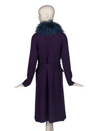 Prada Knit Cardigan Trimmed in Mongolian Lamb