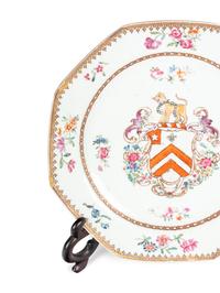 A Pair of Chinese Export Armorial Porcelain Plates