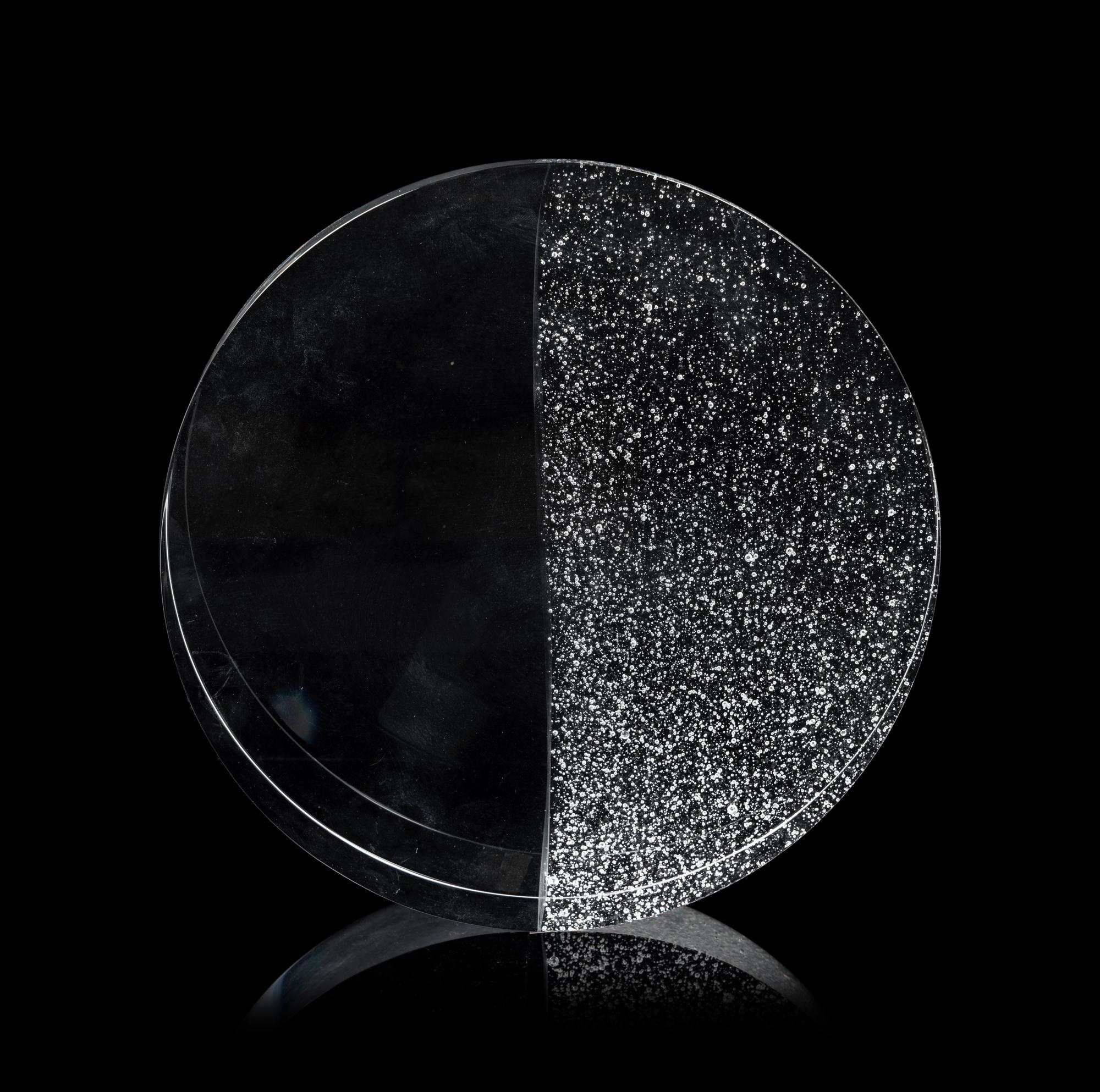 A Steuben Glass Day and Night Sculpture Designed by David Dowler