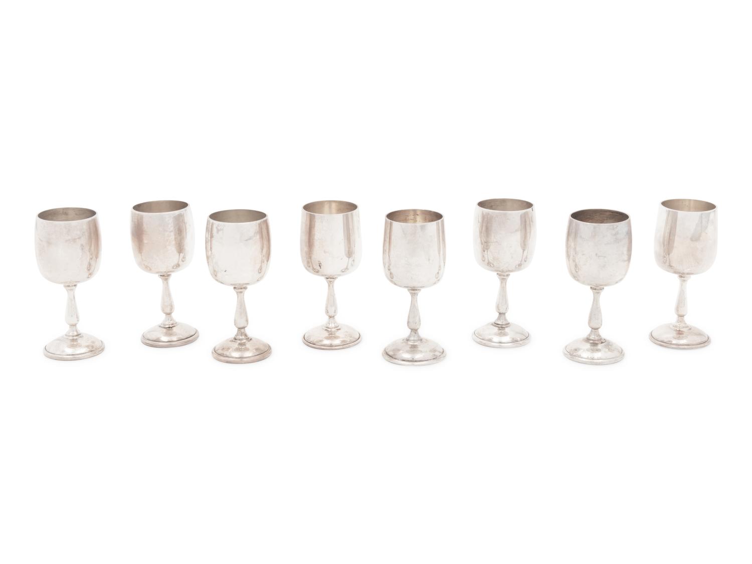 Sixteen American Silver Cordials