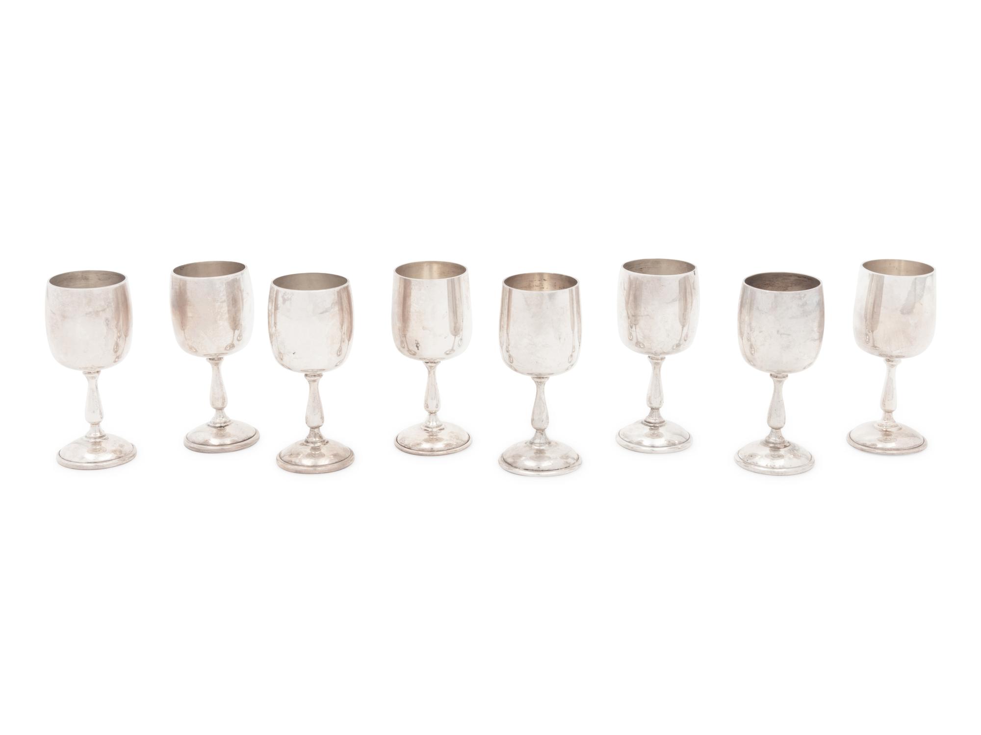 Sixteen American Silver Cordials