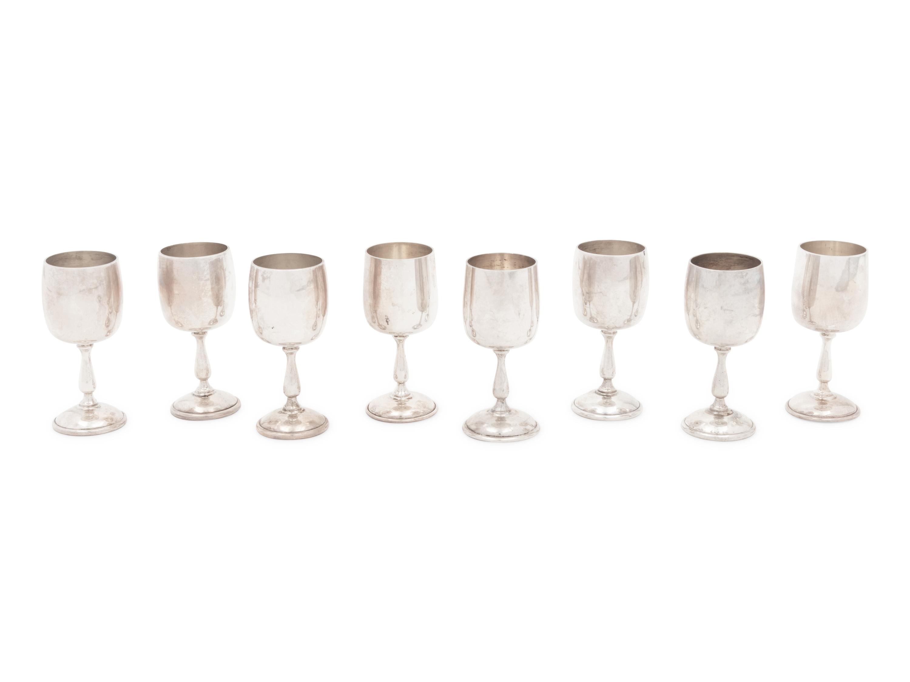 Sixteen American Silver Cordials